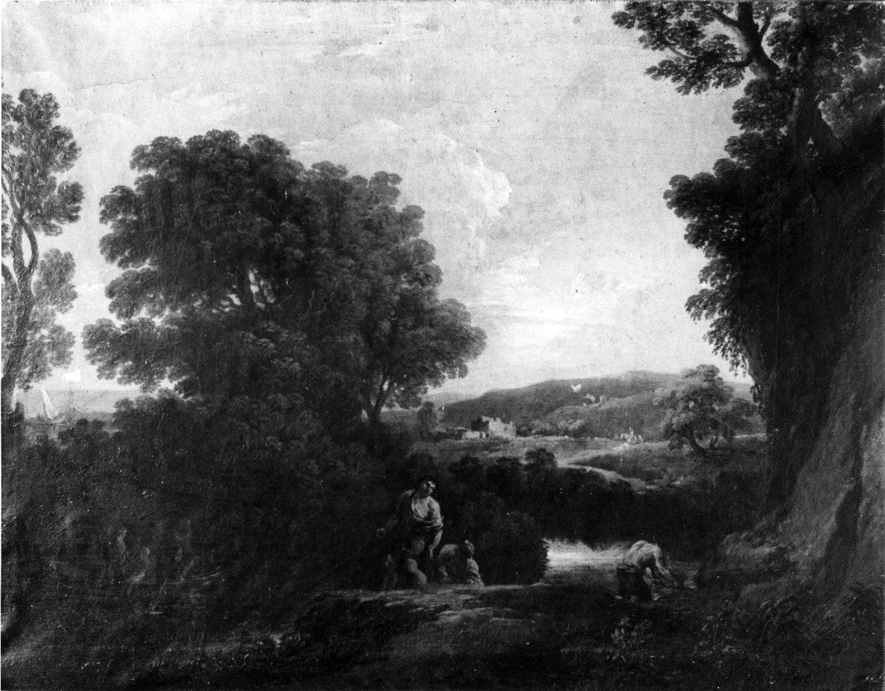 Paesaggio con figure e una piccola barca su un fiume - Museo Casa Martelli, Firenze